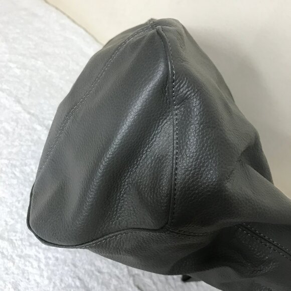 NEW! Cuore & Pelle Designer Pebbled Leather Sage Green Satchel Shoulder Bag - Picture 5 of 16